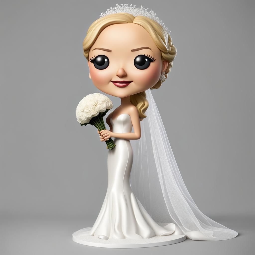 Kate Hudson as Bobblehead Bride in White Gown