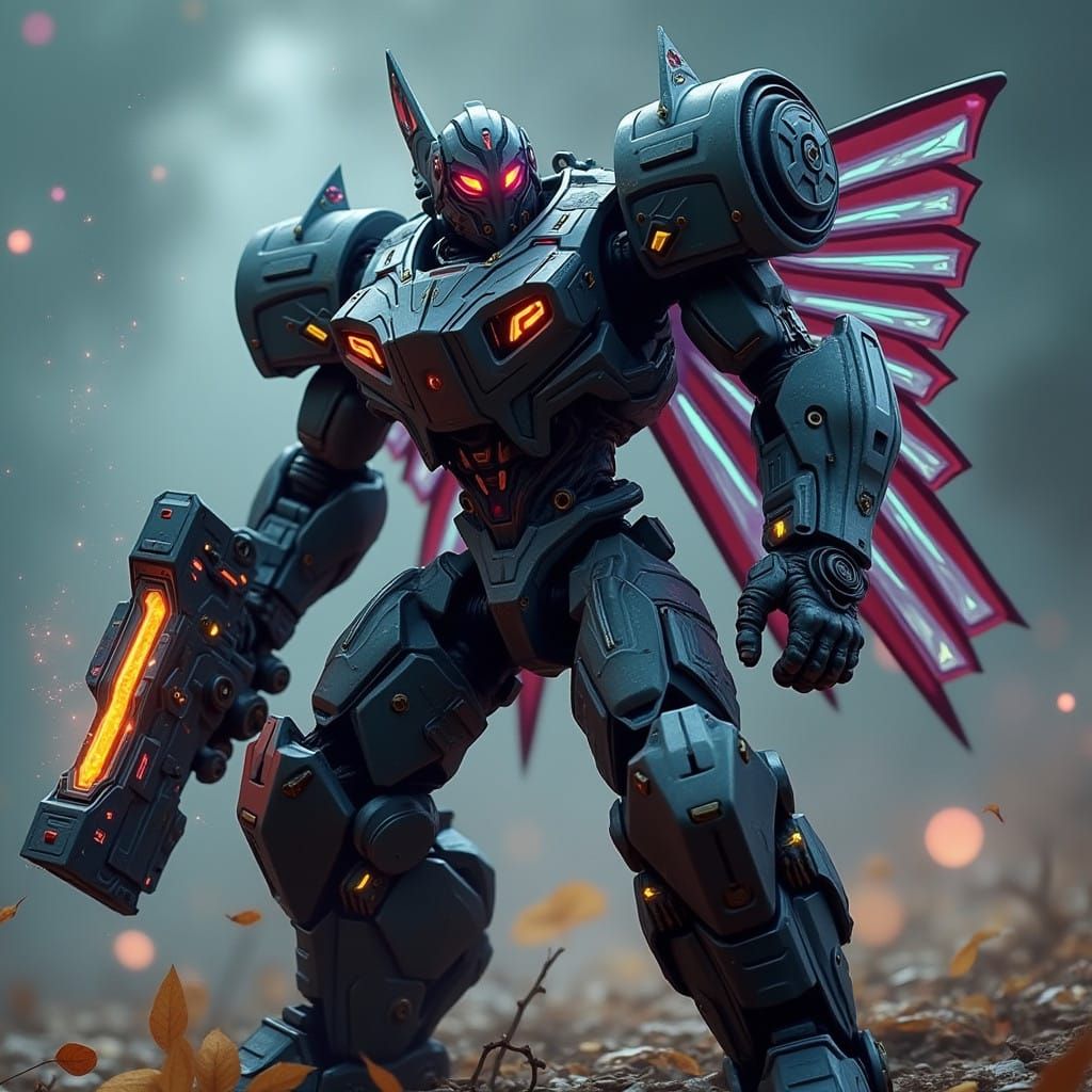 Cyberpunk Fantasy Machine Gun Concept Art