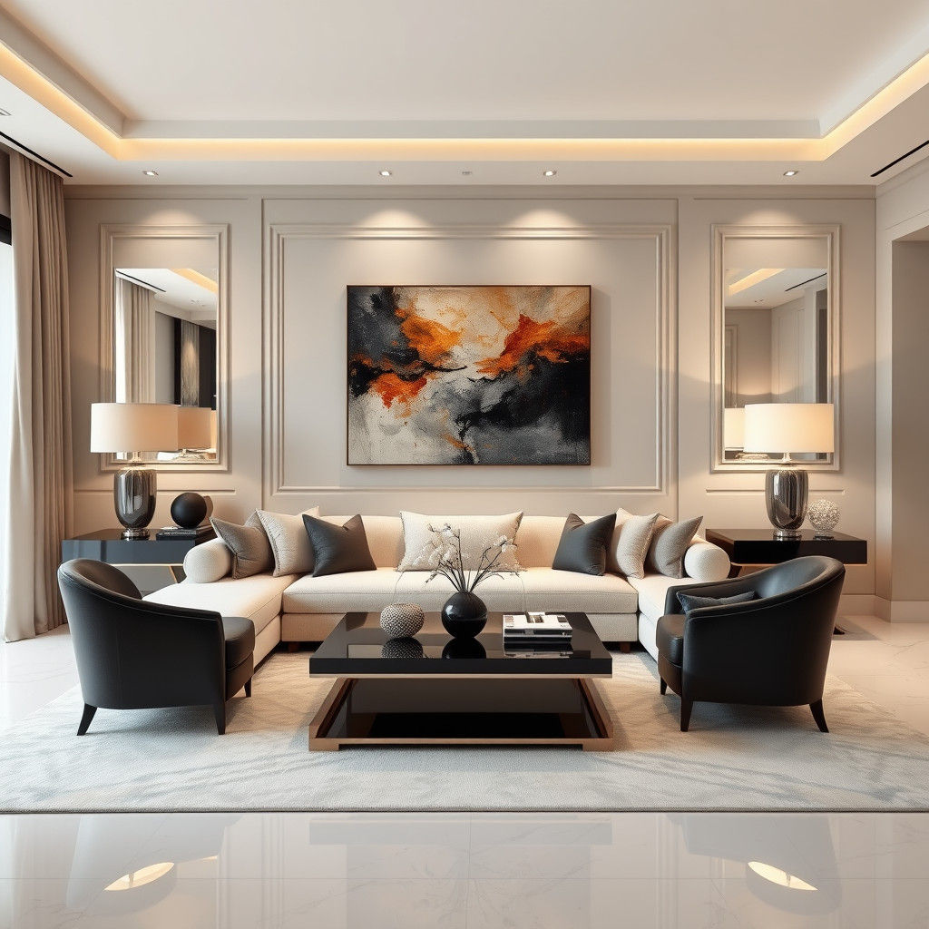 Luxury Ultra-Modern Living Room with Italian Furniture