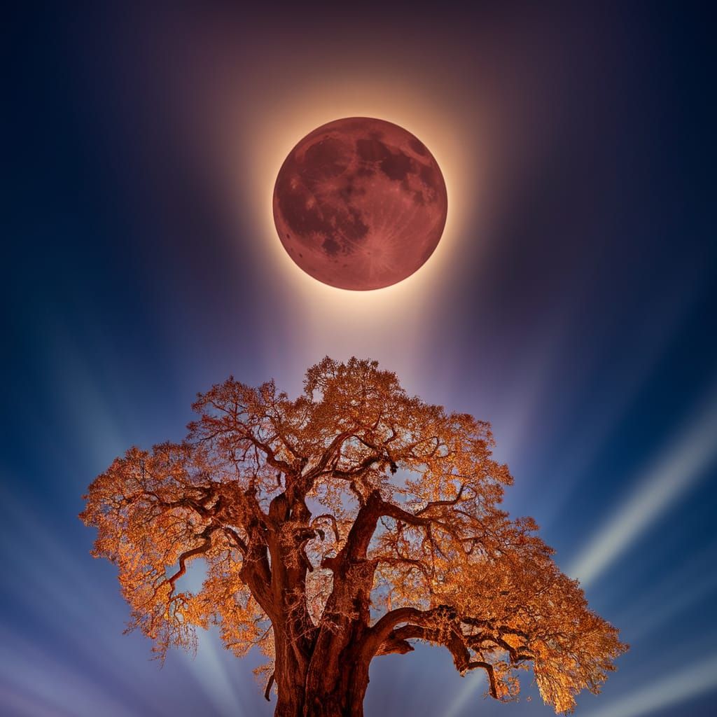 Lunar Eclipse in Vibrant Color