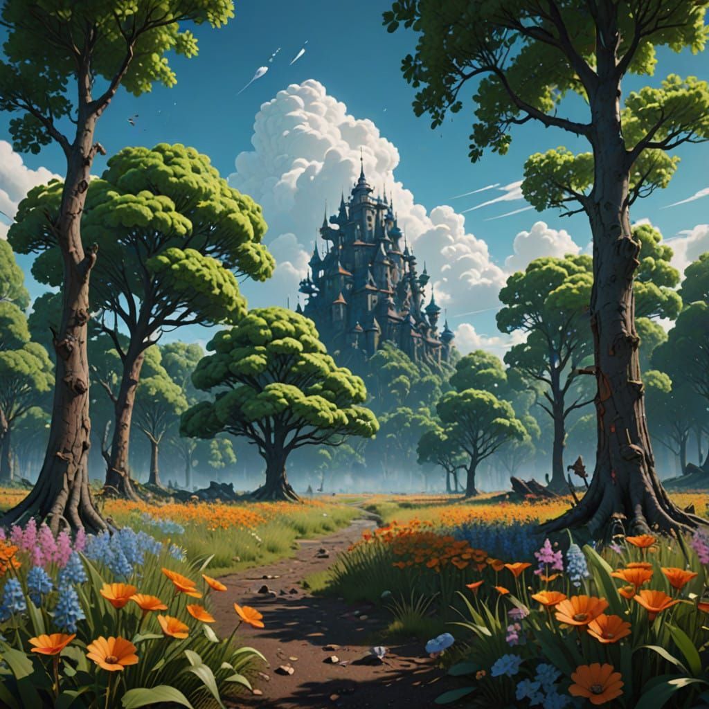 Surreal Dreamworld Basks in Radiant Sunshine