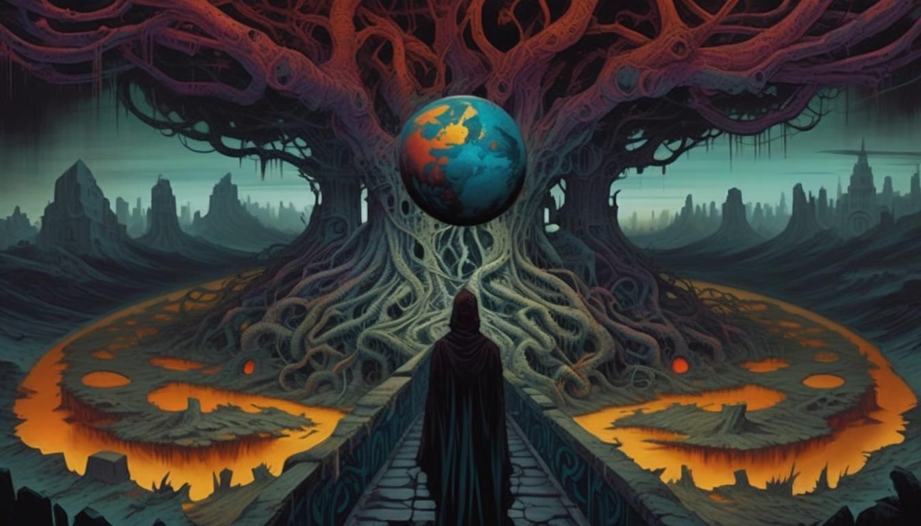 Surreal World of Ominous Mysteries in Vibrant Colors