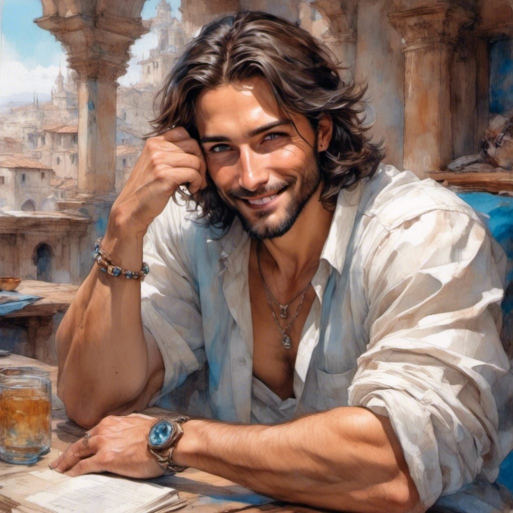 Modern Jesus in Epic Fantasy Style