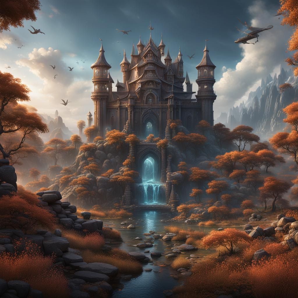 Fantastical Matte Painting in Deep Color