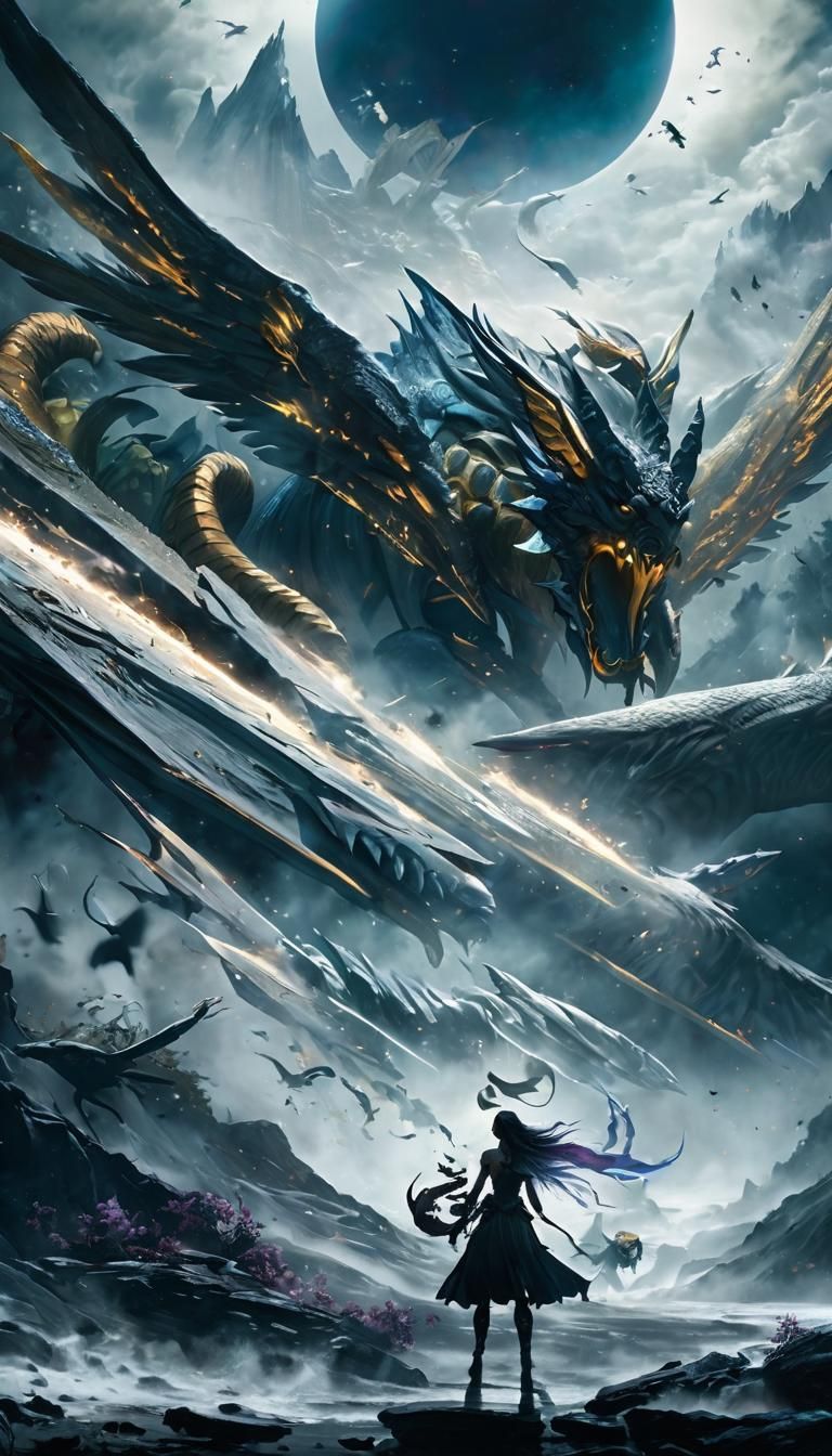 Mystical Chimera Woman in Cosmic Attack