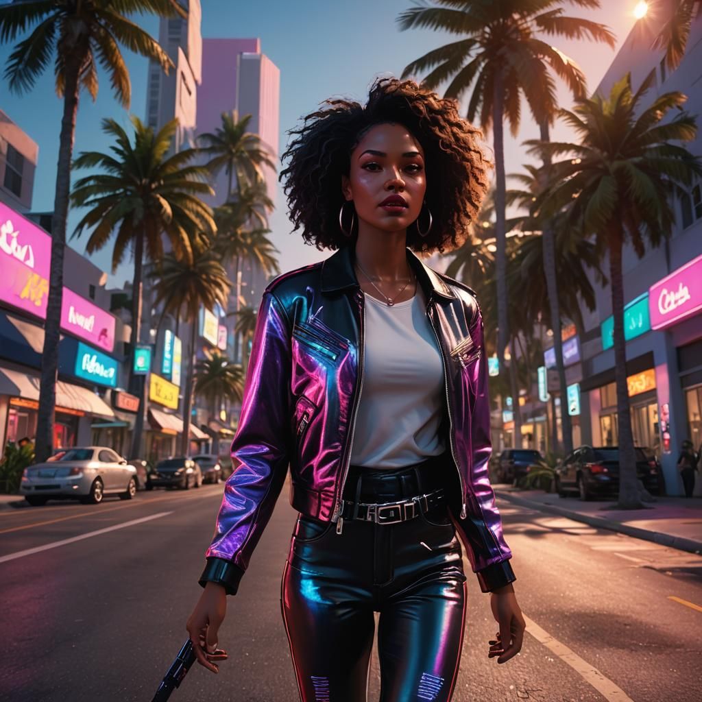 gta vice city + afroamerican woman