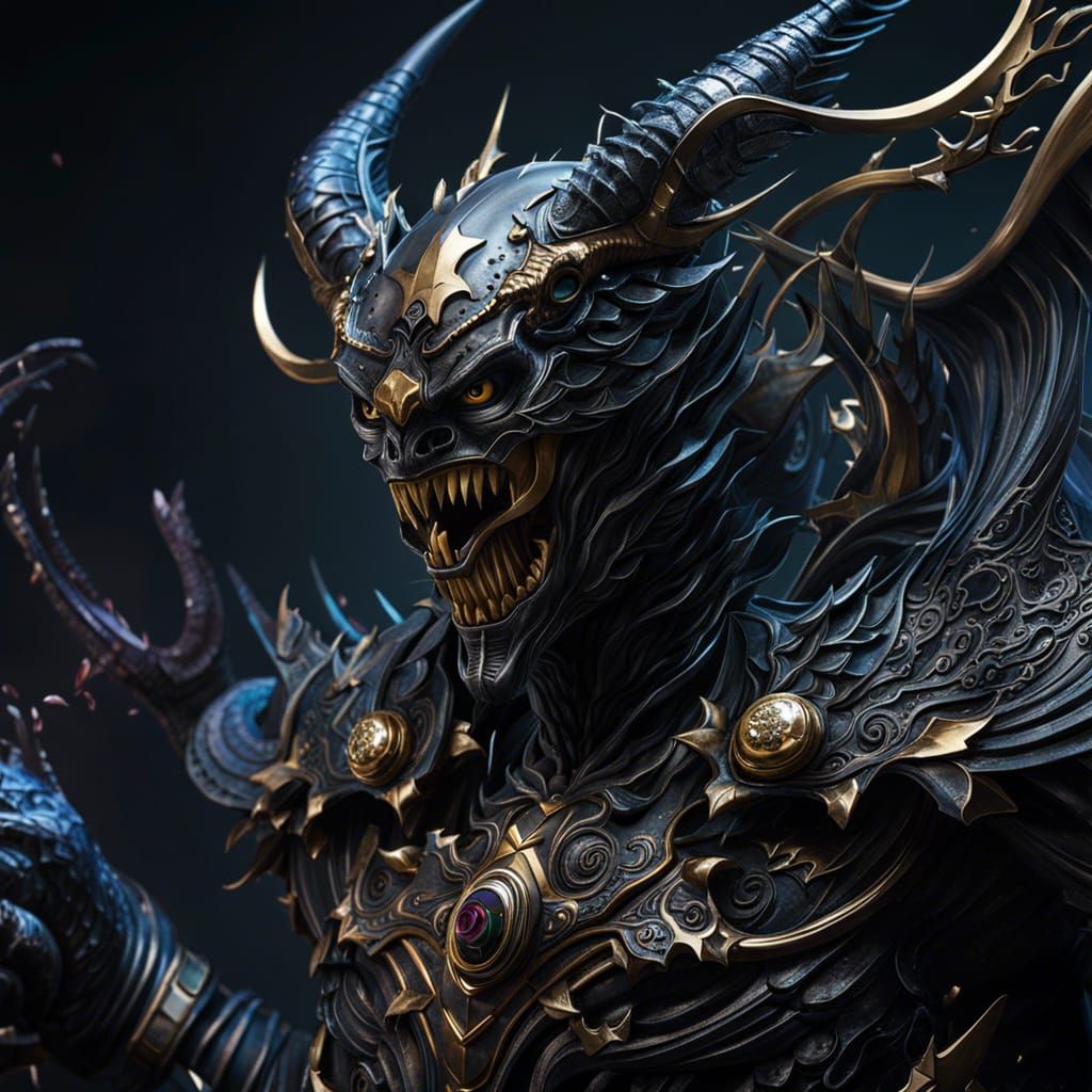 Monstrous Batman Joker Hybrid with Symbiote Tendrils