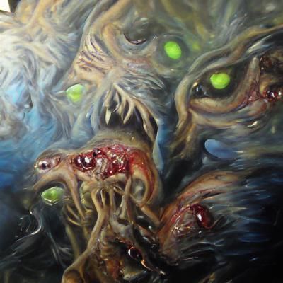 Lovecraftian Biopunk Horror Artwork