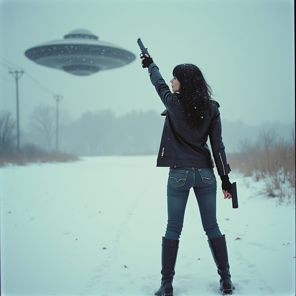 Cyberpunk Joan Jett Heroically Battles Alien Invasion in Sno...