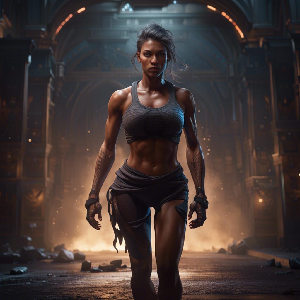 Fantasy Art of a Physically Fit Woman