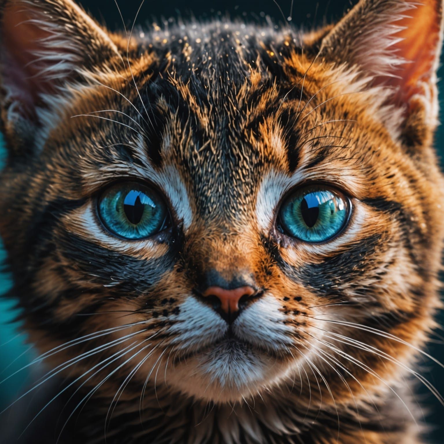 Vibrant Feline Whorl in Deep Fantasy Colors