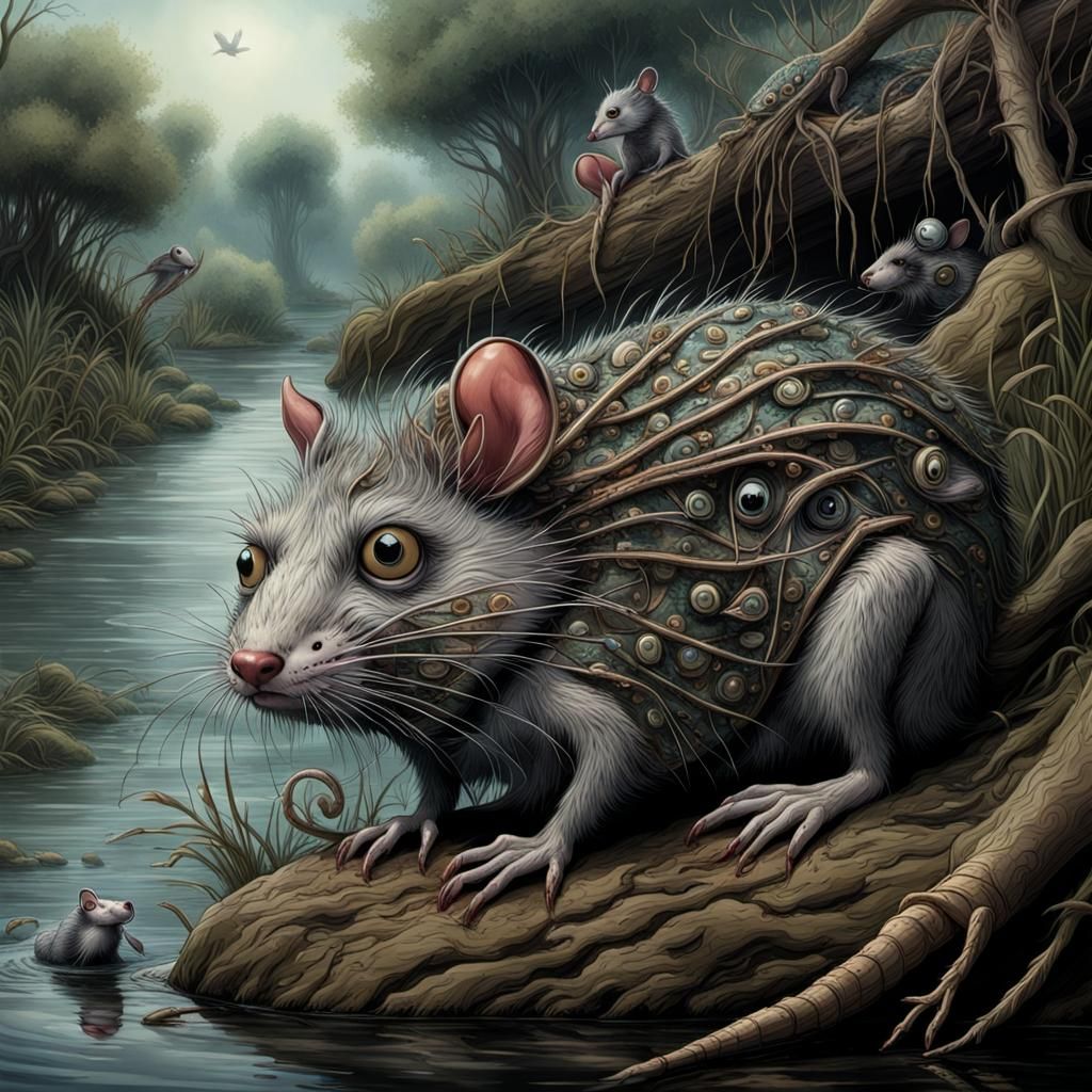 River Rats: A Tim Burton-esque Color Study