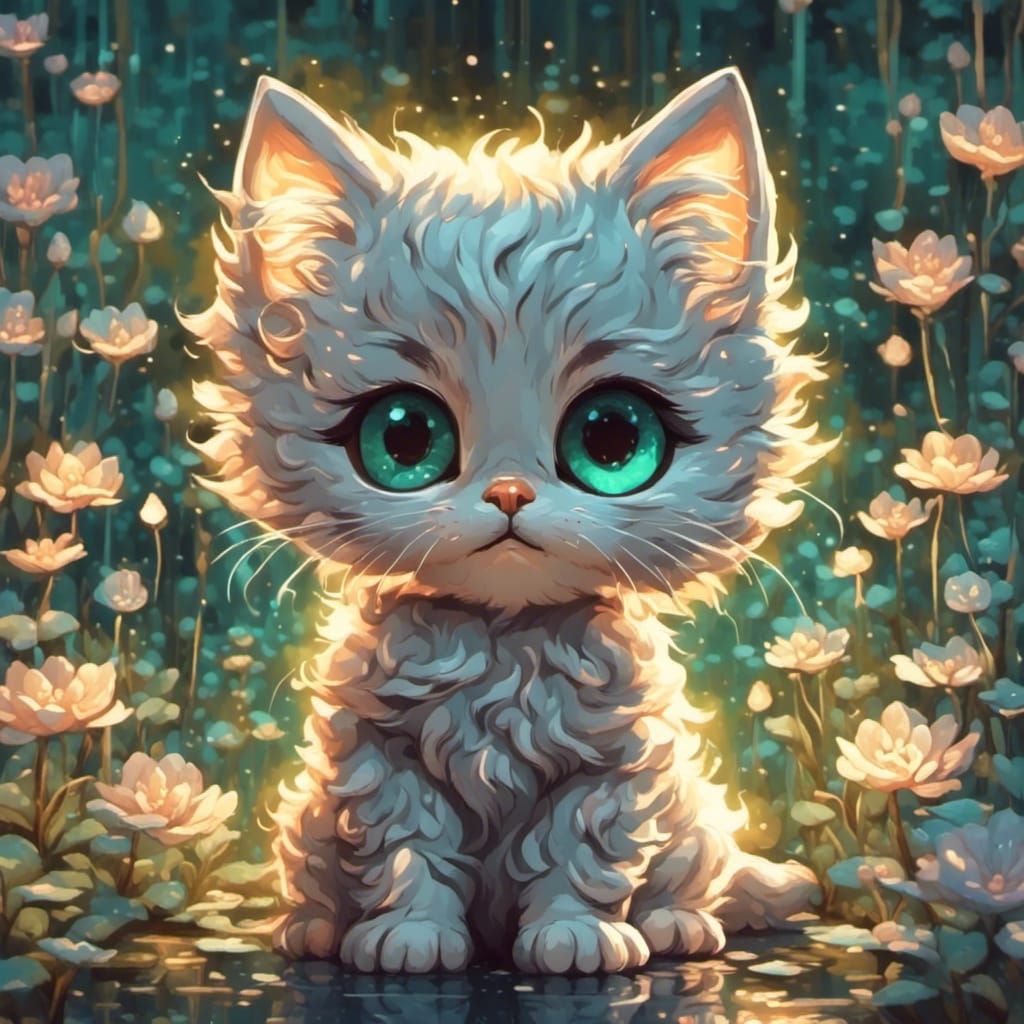 Adorable Kitten with Big Eyes