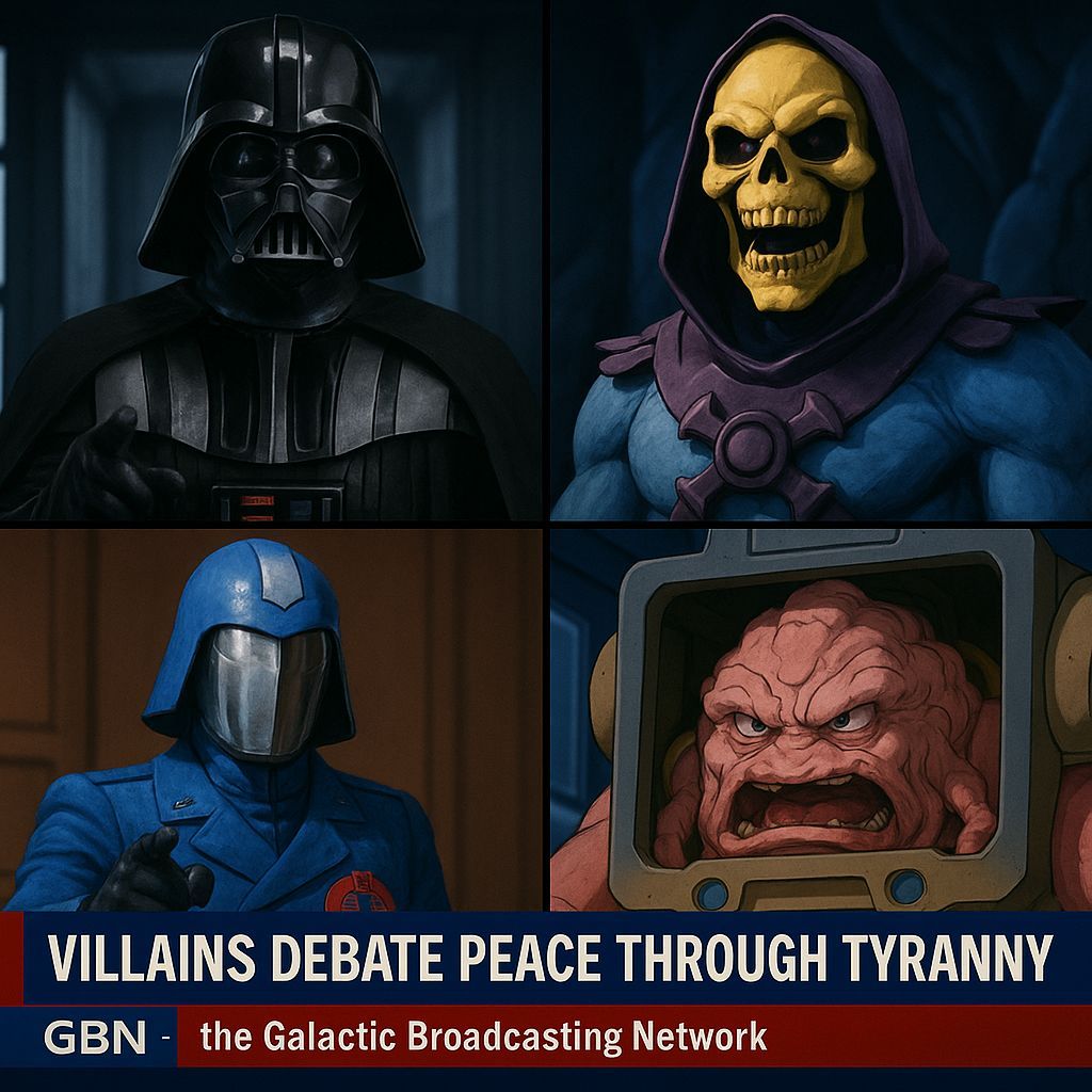 Villains Debate Peace on Galactic Television Broadcast