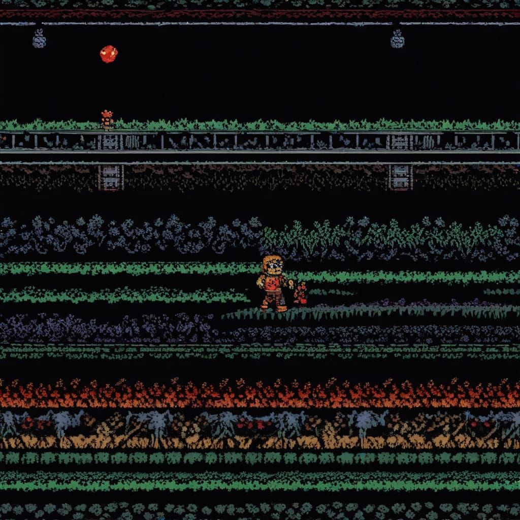 Strong Fighter in 8-Bit Arcade Style