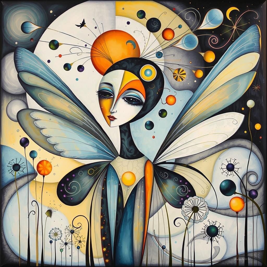 Fairies Making Wishes in Dandelion Dreamscape