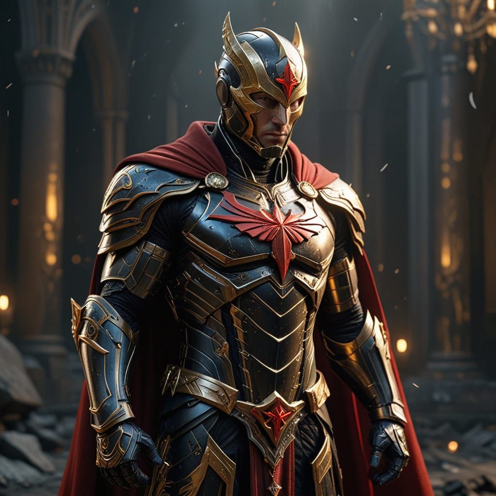 Majestic Hero in Regal Armor