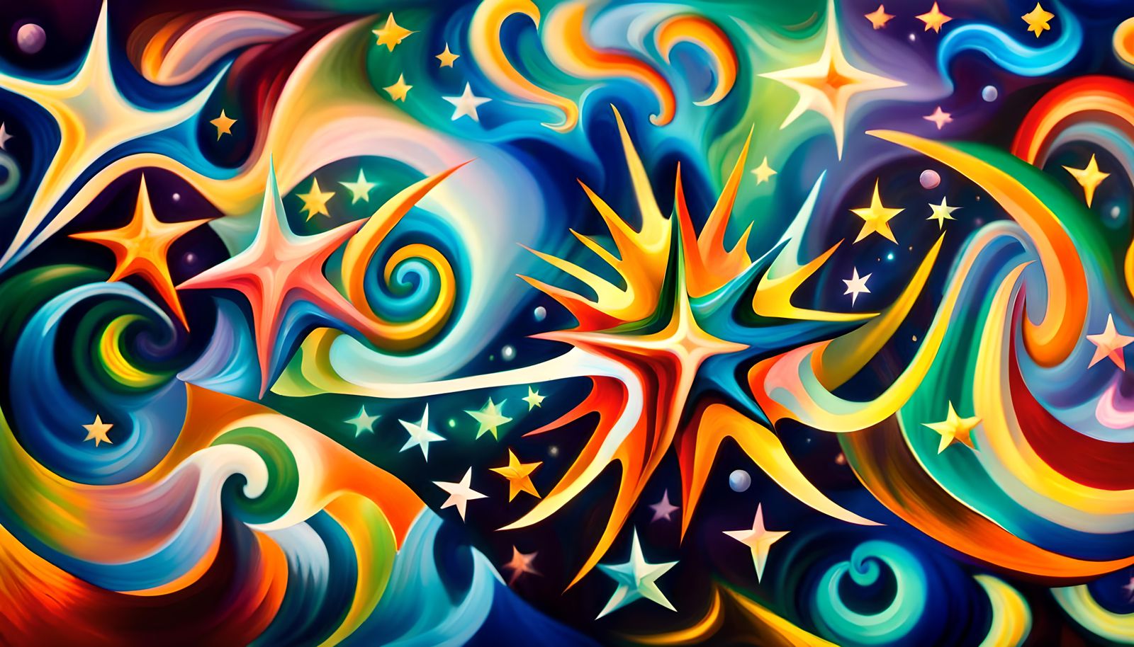 Iridescent Swirling Stars in Electro Magnetic Plasma, Naive ...