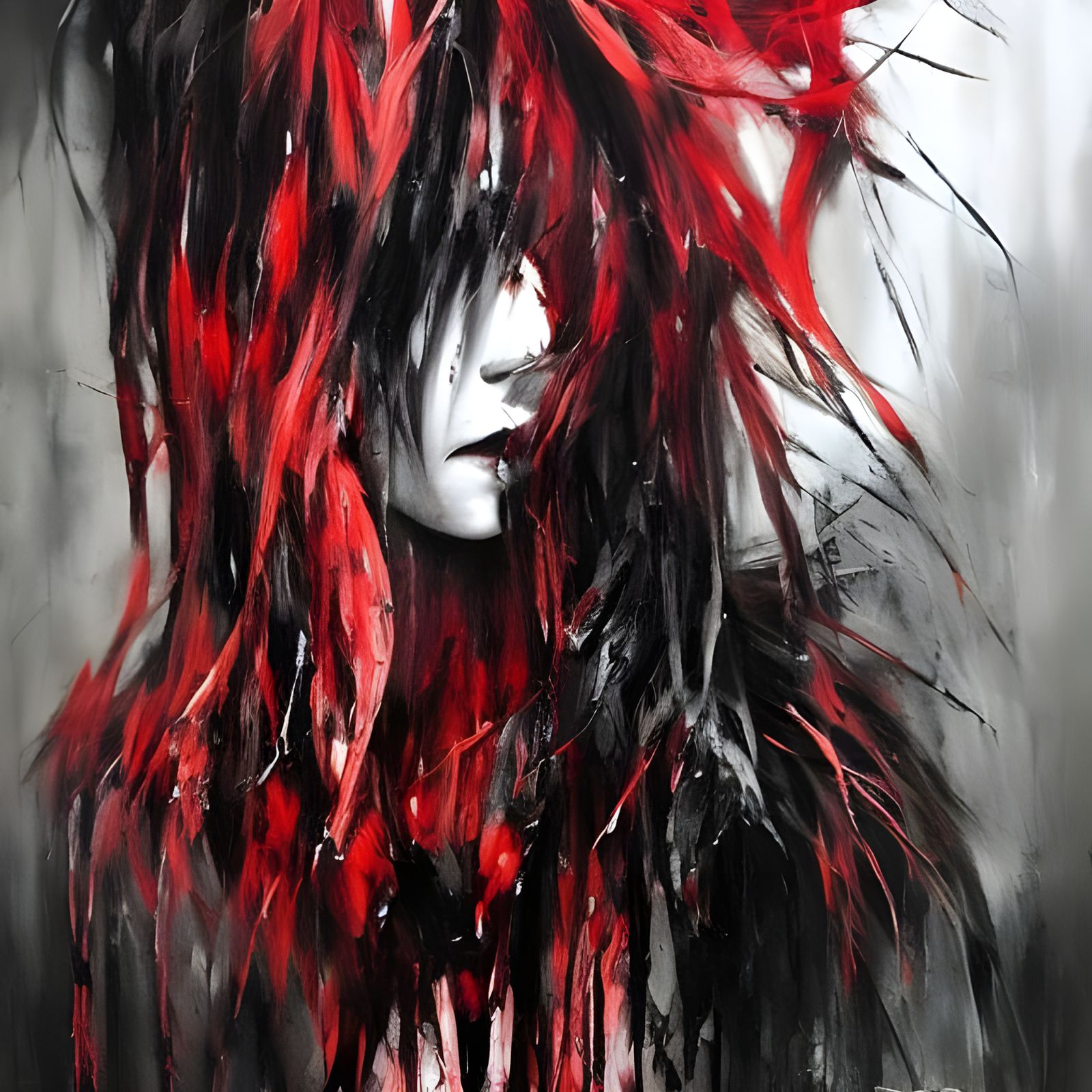 Unique Cerberus Monster in Expressionist Style