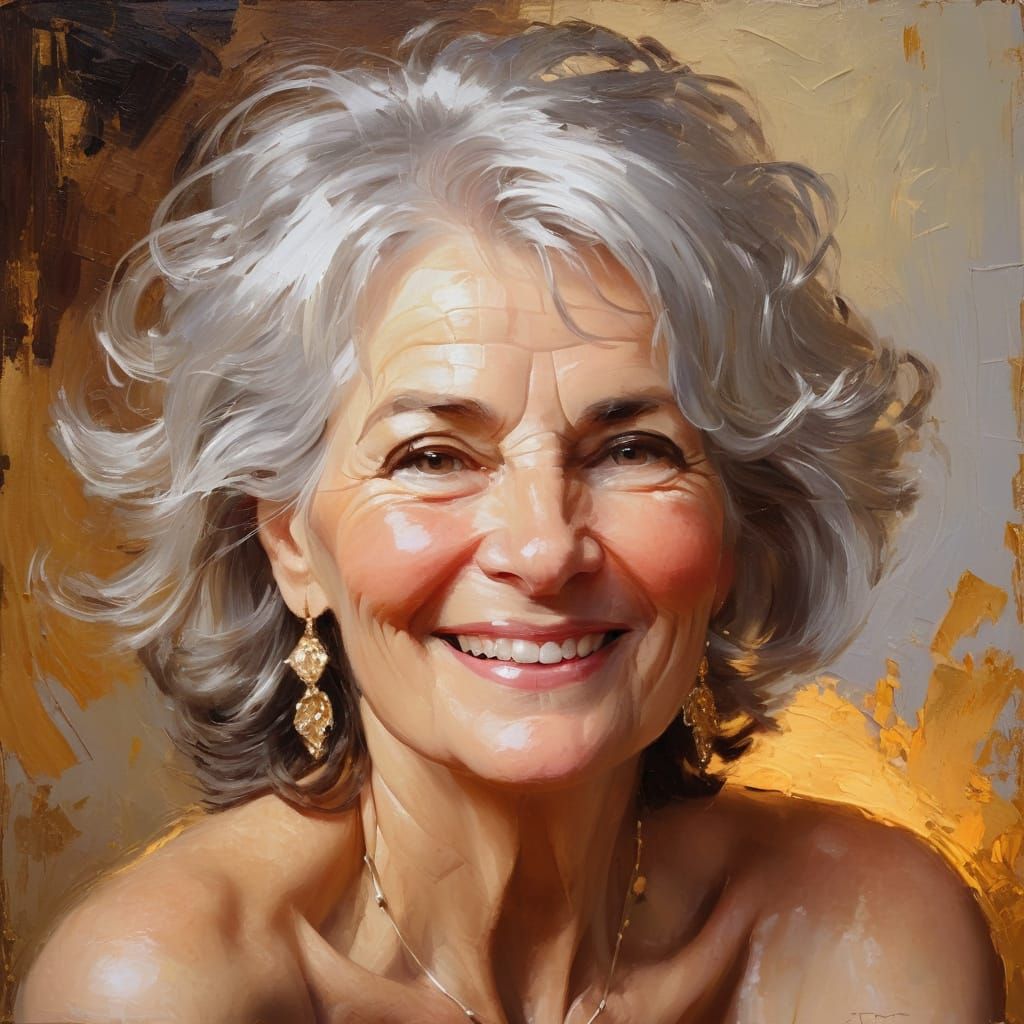 Ethereal Woman in Warm Golden Light