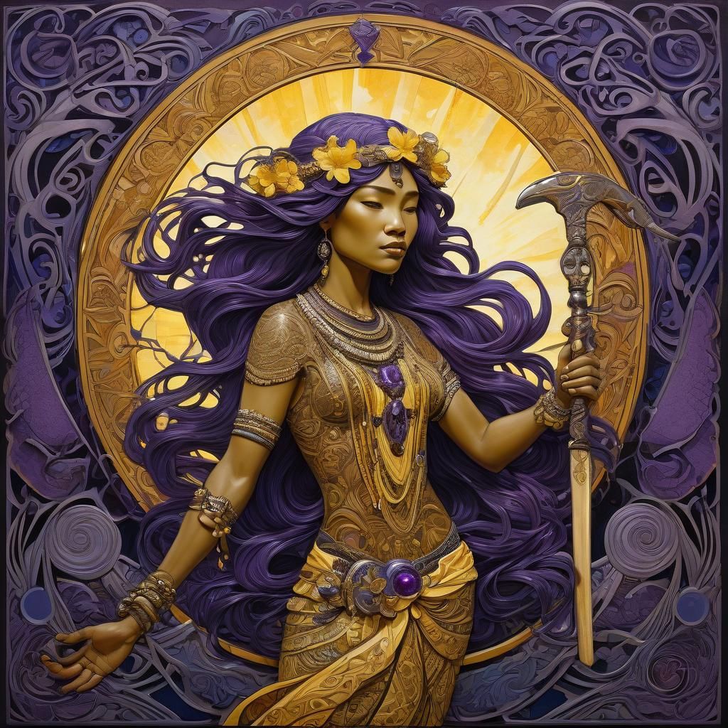 Saveasiʻuleo: Samoan God in Art Nouveau Style