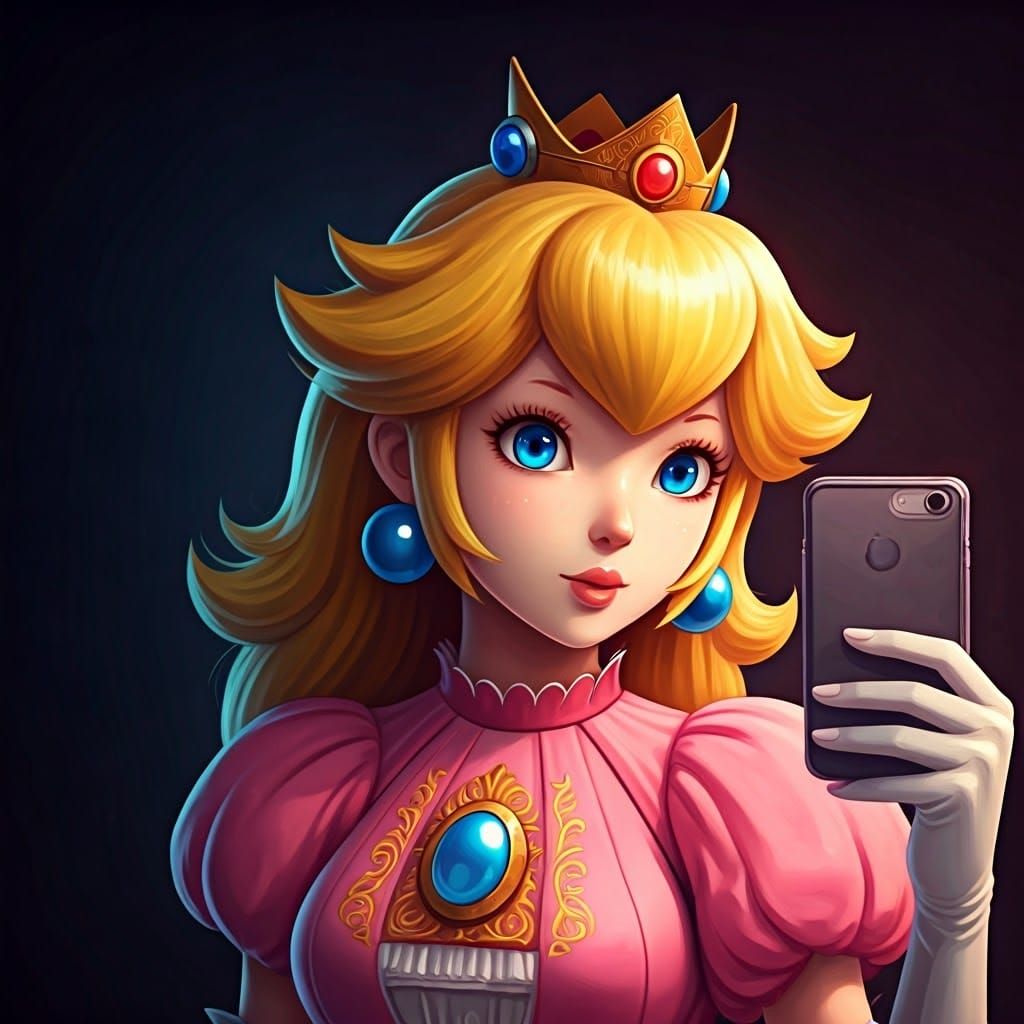 Princess peach selfie