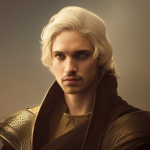 Aemond Targaryen Portrait in Art Nouveau Style