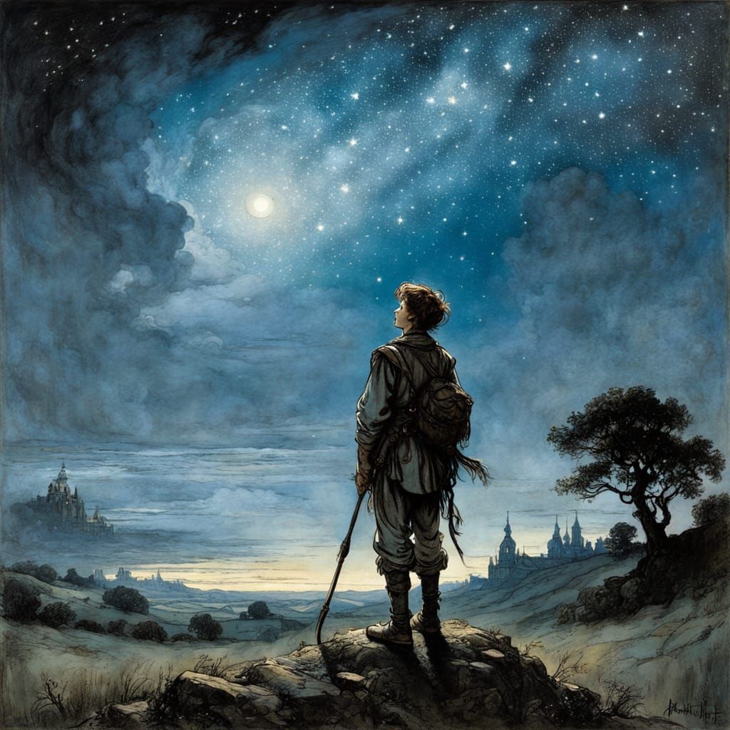 Whimsical Celestial Dreams in Fairytale Style