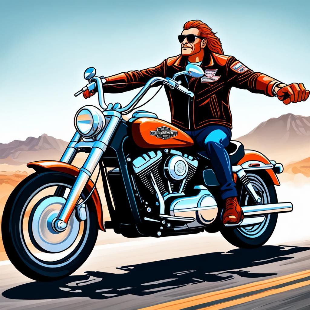 Lion-O Rides a Harley Davidson