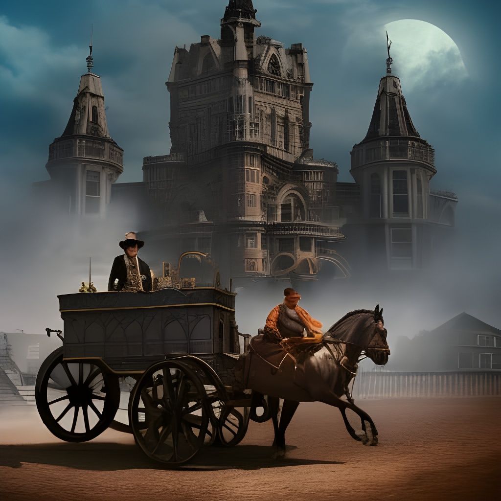Epic Horse and Buggy Digital Matte Painting