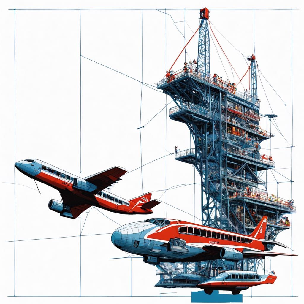 Technical Drawing of a Post-Punk Dancer