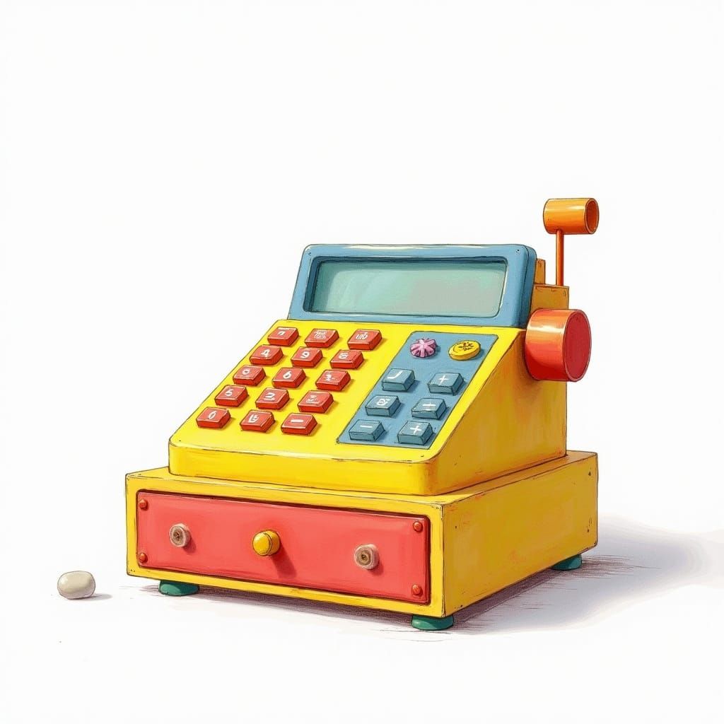 Vibrant Modern Toy Cash Register for Kids