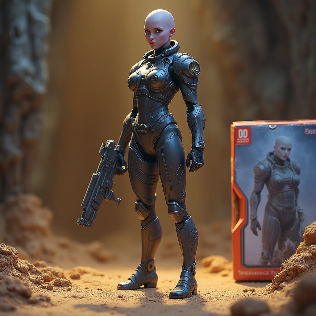 Asari Commando Liara T'Soni on Mass Effect Diorama
