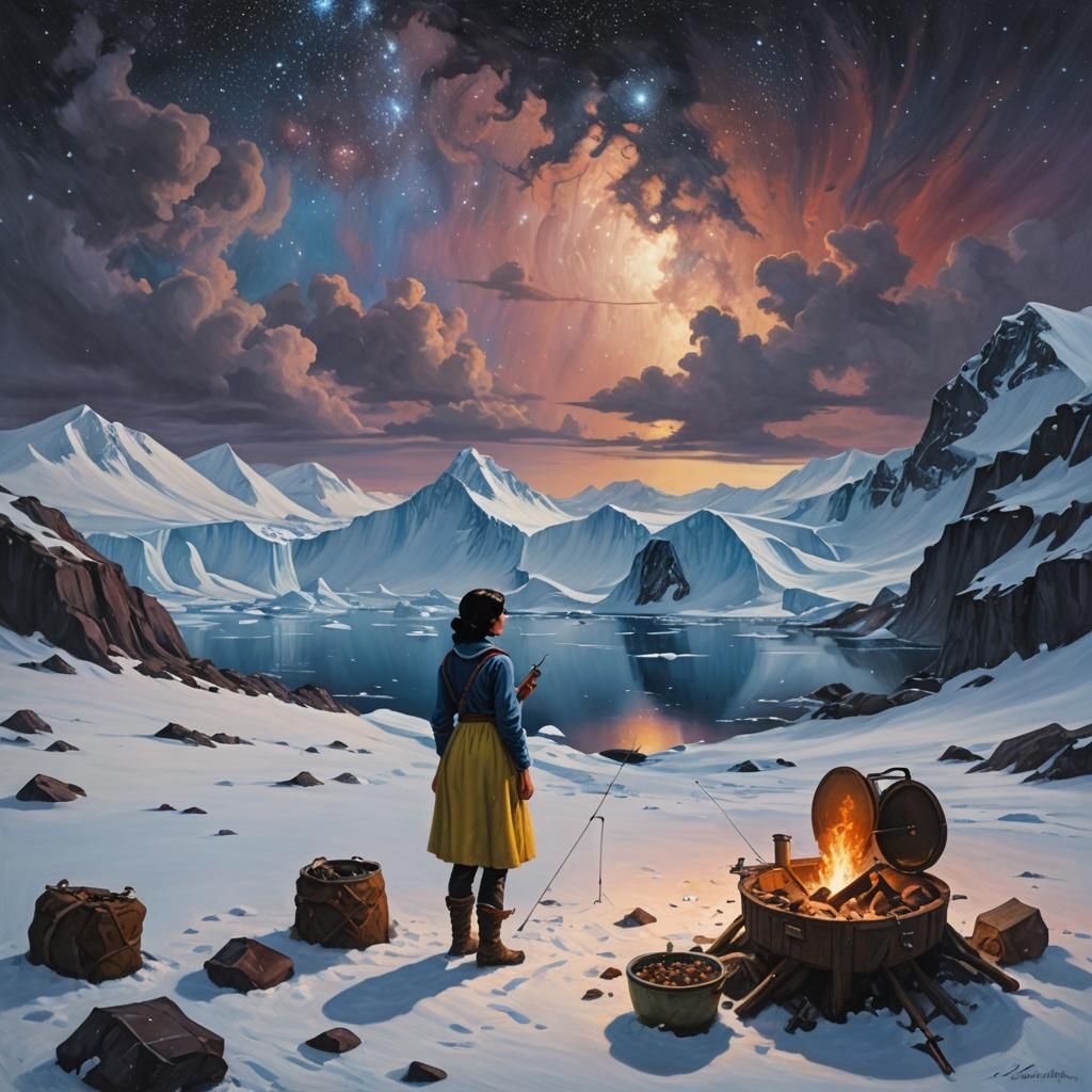 Camping in Antarctica