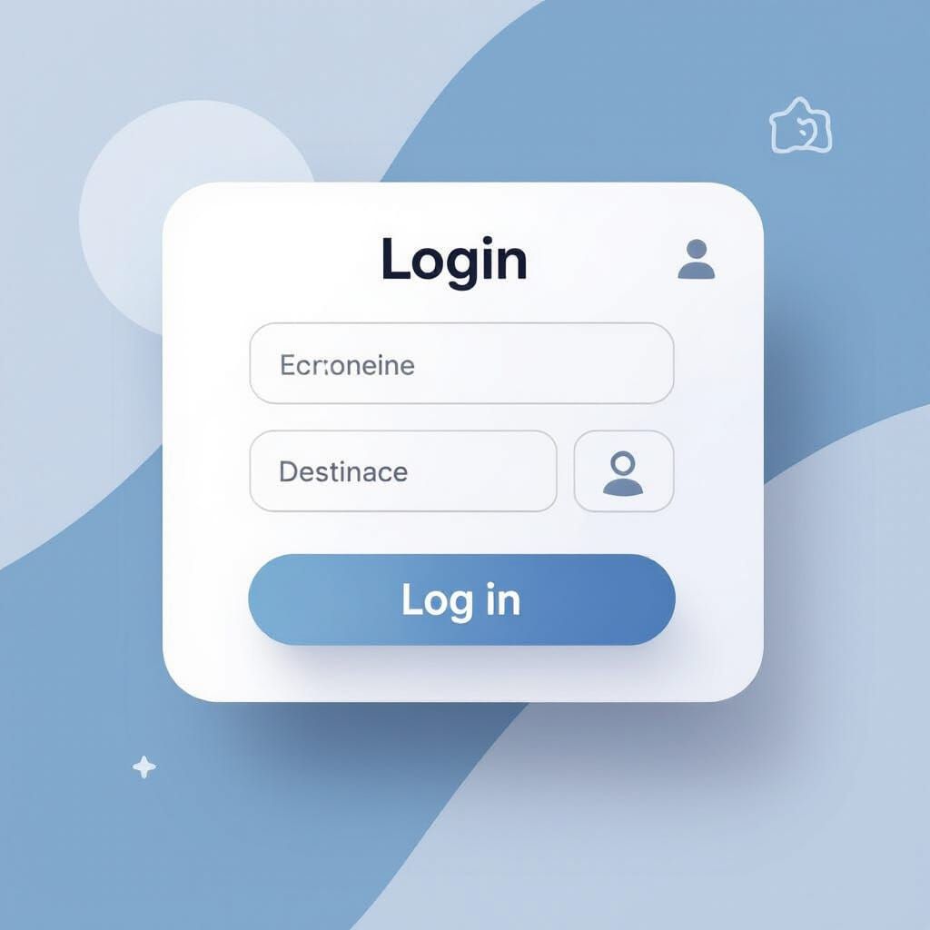 Sleek Modern Login Screen UI Design