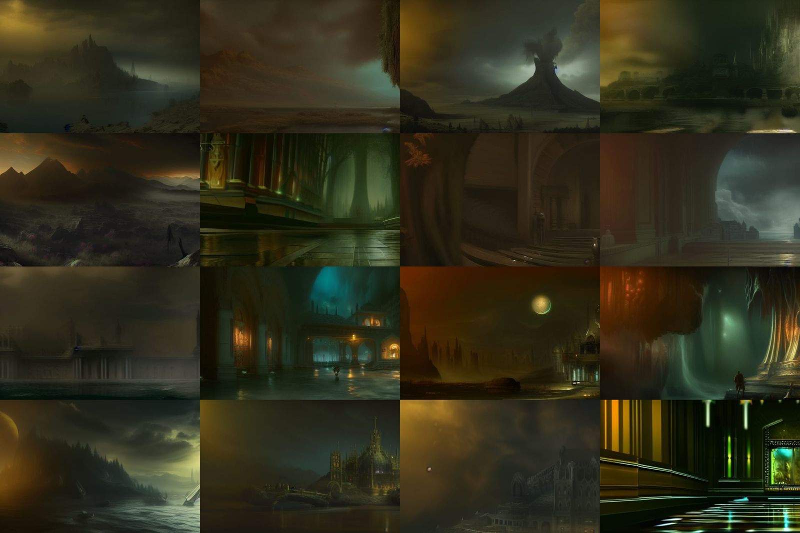 Dramatic Maximalist Digital Matte Painting