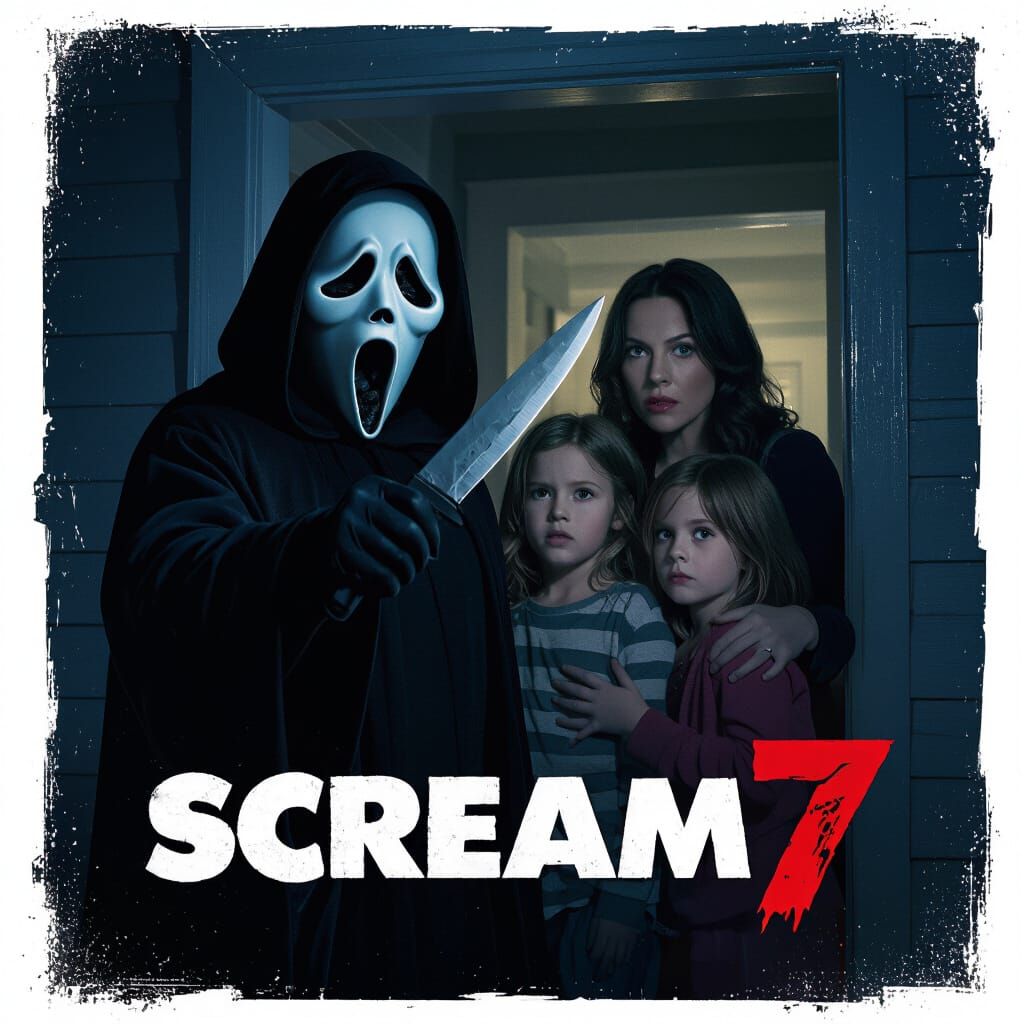 Scream 7 Movie Poster: Ghostface Threatens Sidney & Daughter...