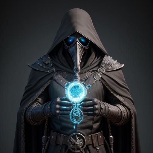 Mage Oiling Plague Doctor in Venice: Detailed Art