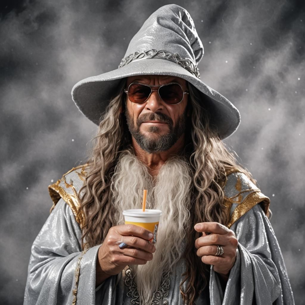 Macho man randy savage as gandalf or macho mandalf   with mi...