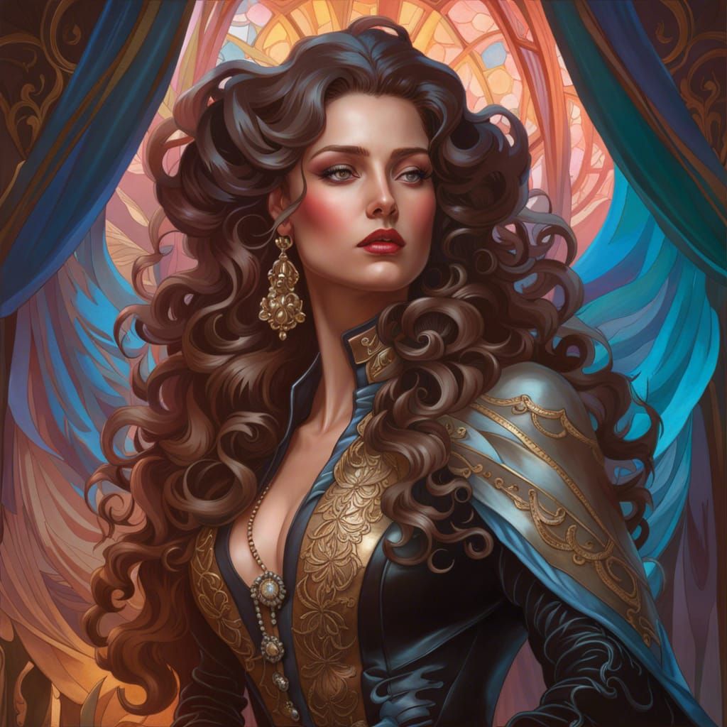 Rococo Lady in Leather and Lace