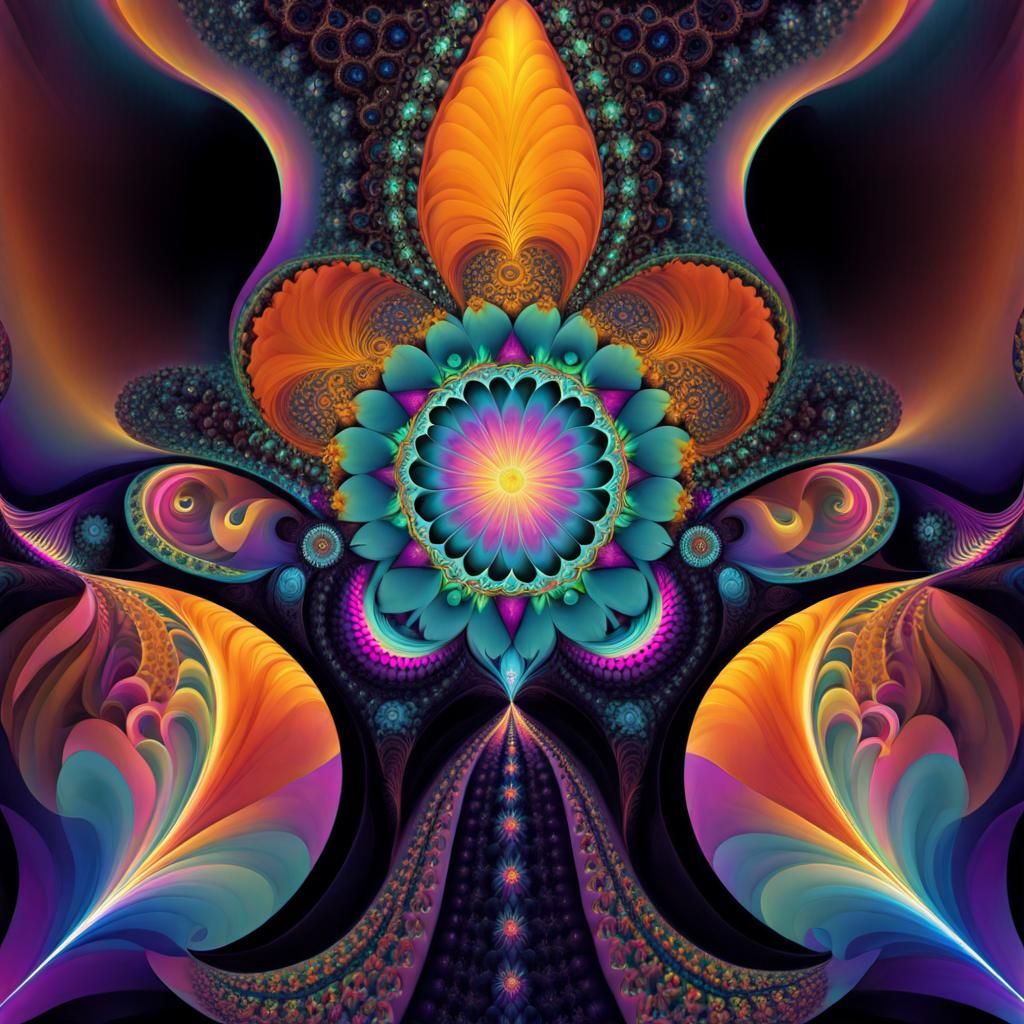 Psychedelic Mandala with Angel Number 3663