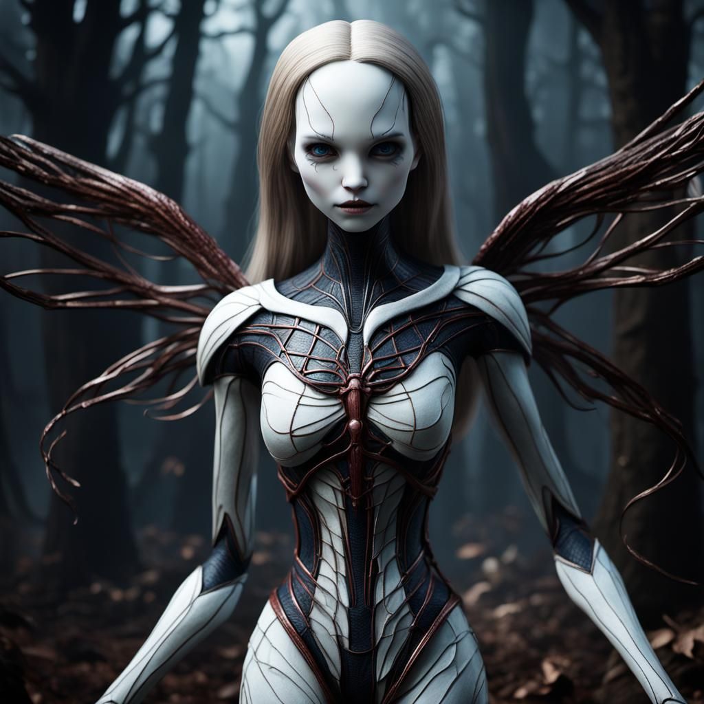 Angelic Porcelain Doll: Detailed Matte Painting