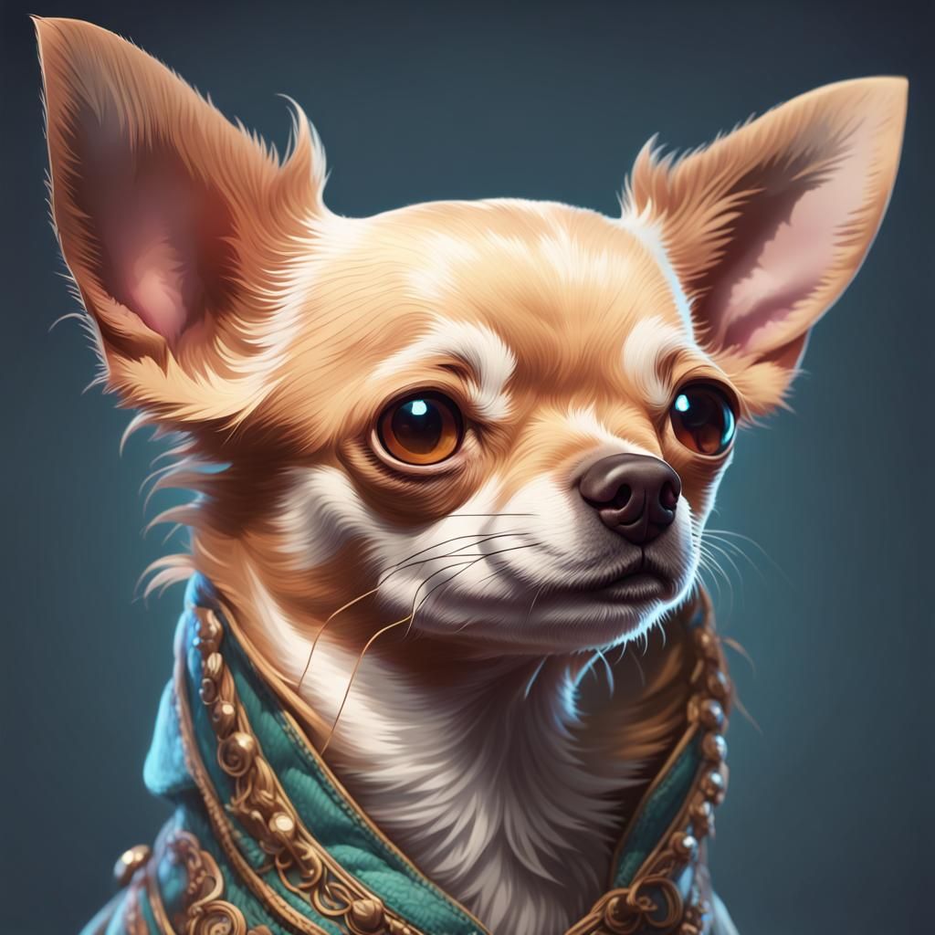 Detailed Chihuahua Portrait in Trending Art Style