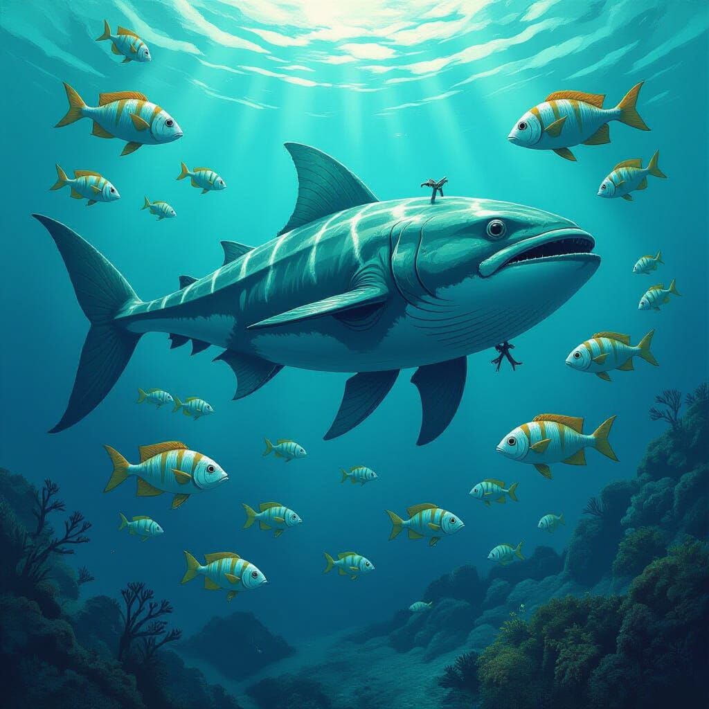 Mysterious Ocean Depths with Exotic Fish