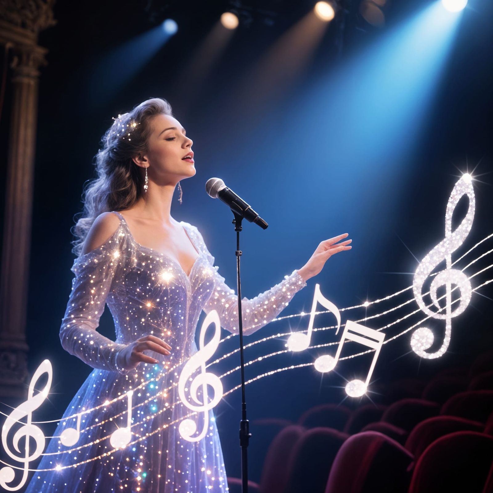 Magical Opera Singer with Shimmering Songs