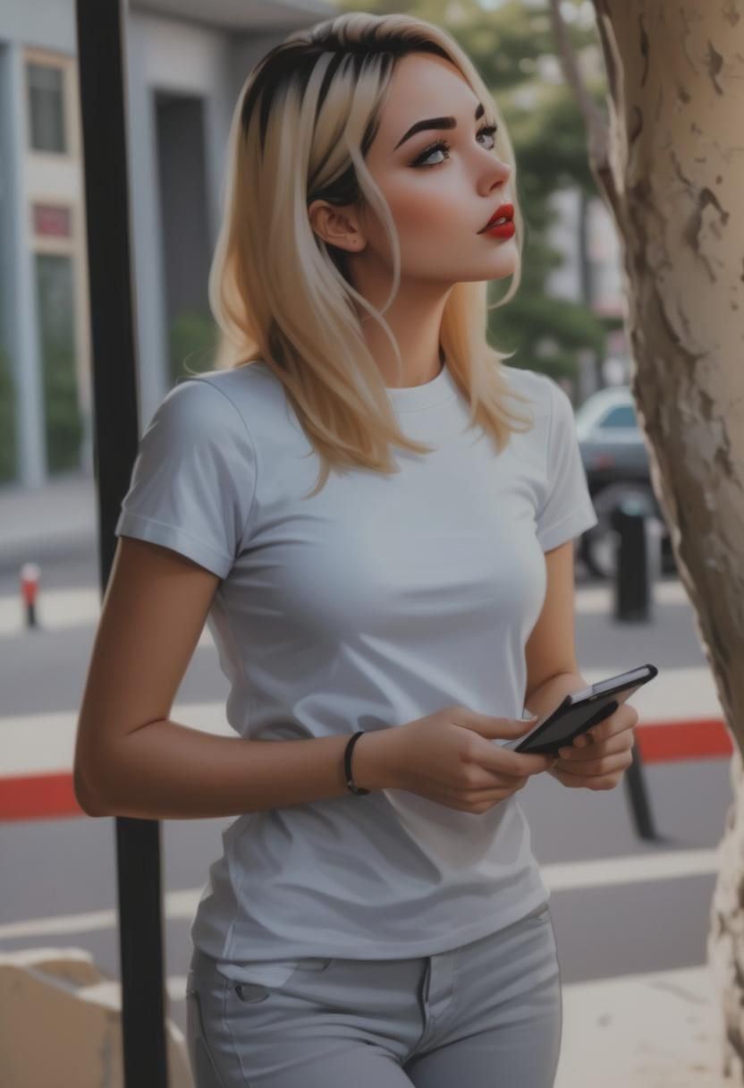 Beautiful Girl in Comic Book Style