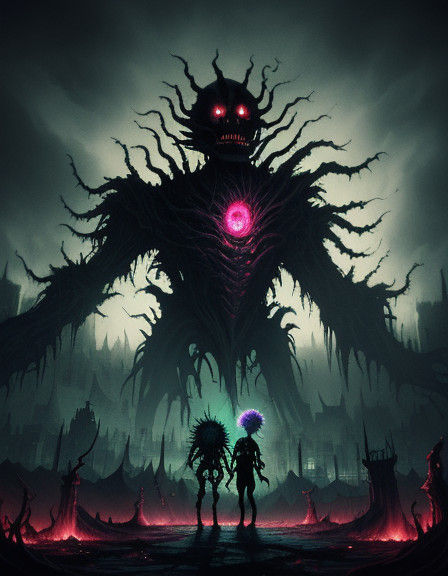 Surreal Dark Fantasy Portraits of Alien Souls in Cosmic Chao...