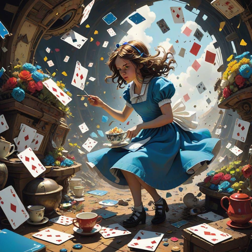 Surreal Whimsical Wonderland Scene in Digital Hyper-Realism