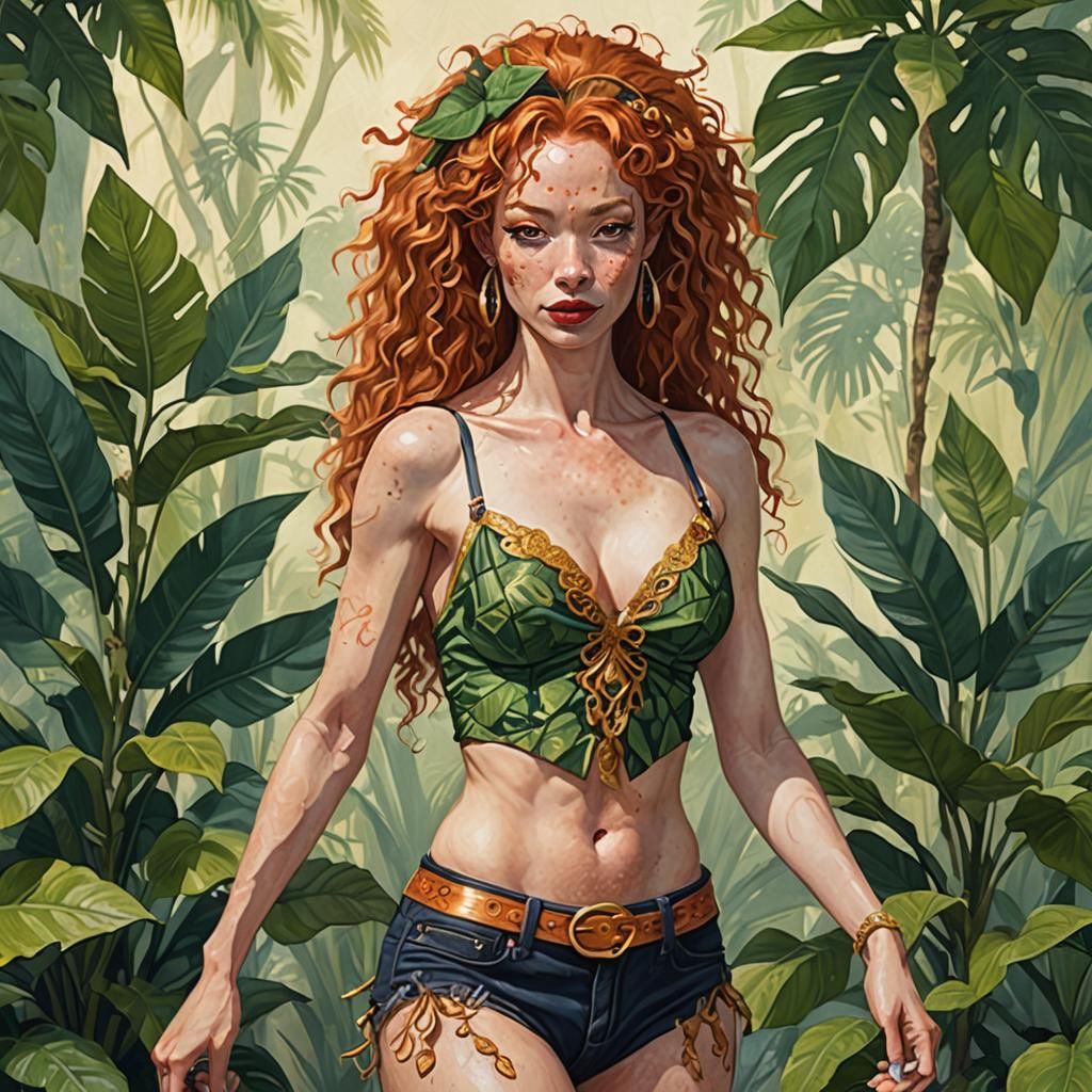 Ginger Root Exotic Dancer in Camisole