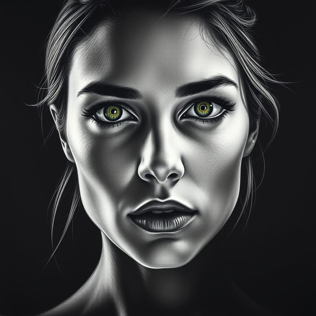 A Woman Basks in the Spotlight's Radiant Glow